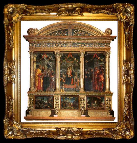framed  Andrea Mantegna San Zeno Altarpiece,, ta009-2
